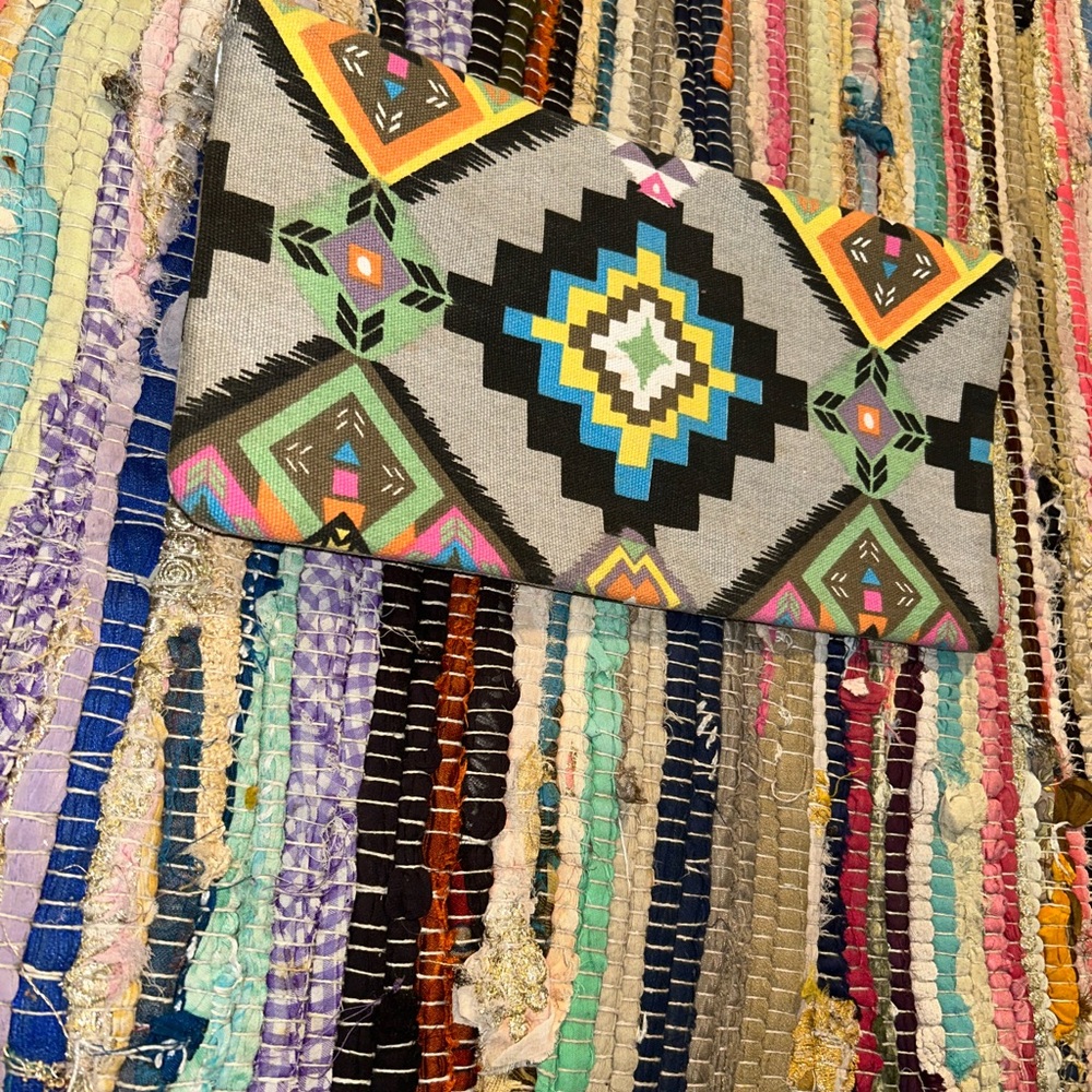 Vintage π©· Multicolor Geometric Clutch - Picture 2 of 3